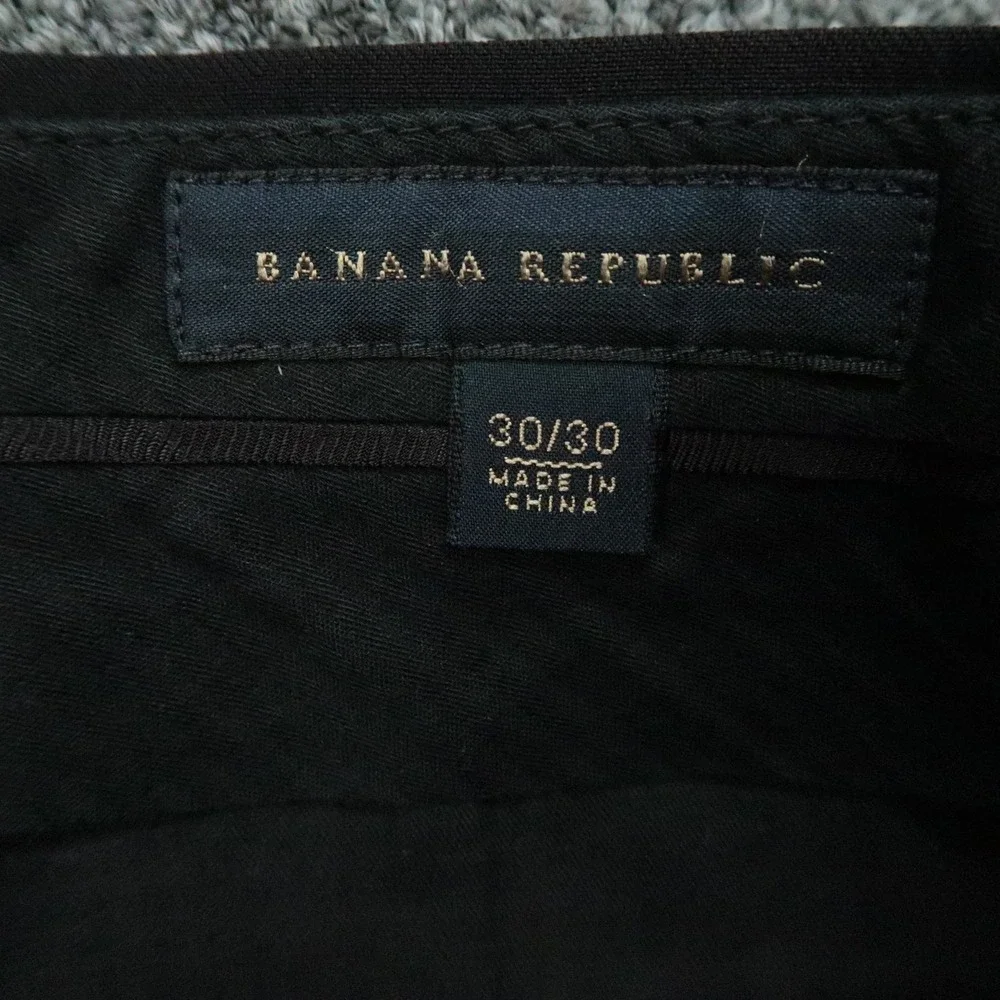 Banana Republic Pants Mens 30x30 Black Straight Lanaficio Wool Trouser